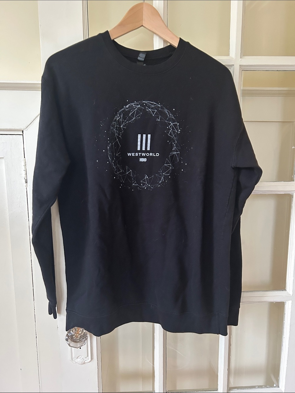 Westworld HBO Black Graphic Crewneck Sweatshirt, Crave streaming brand
